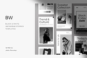 BW Instagram Stories Template, a Social Media Template by Baliniz (Thumbnail 1 of 3)