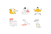 24 Cute 404 Illustrations. Chaos Cat, an Empty State Illustration by BadBrother (Thumbnail 11 of 14)