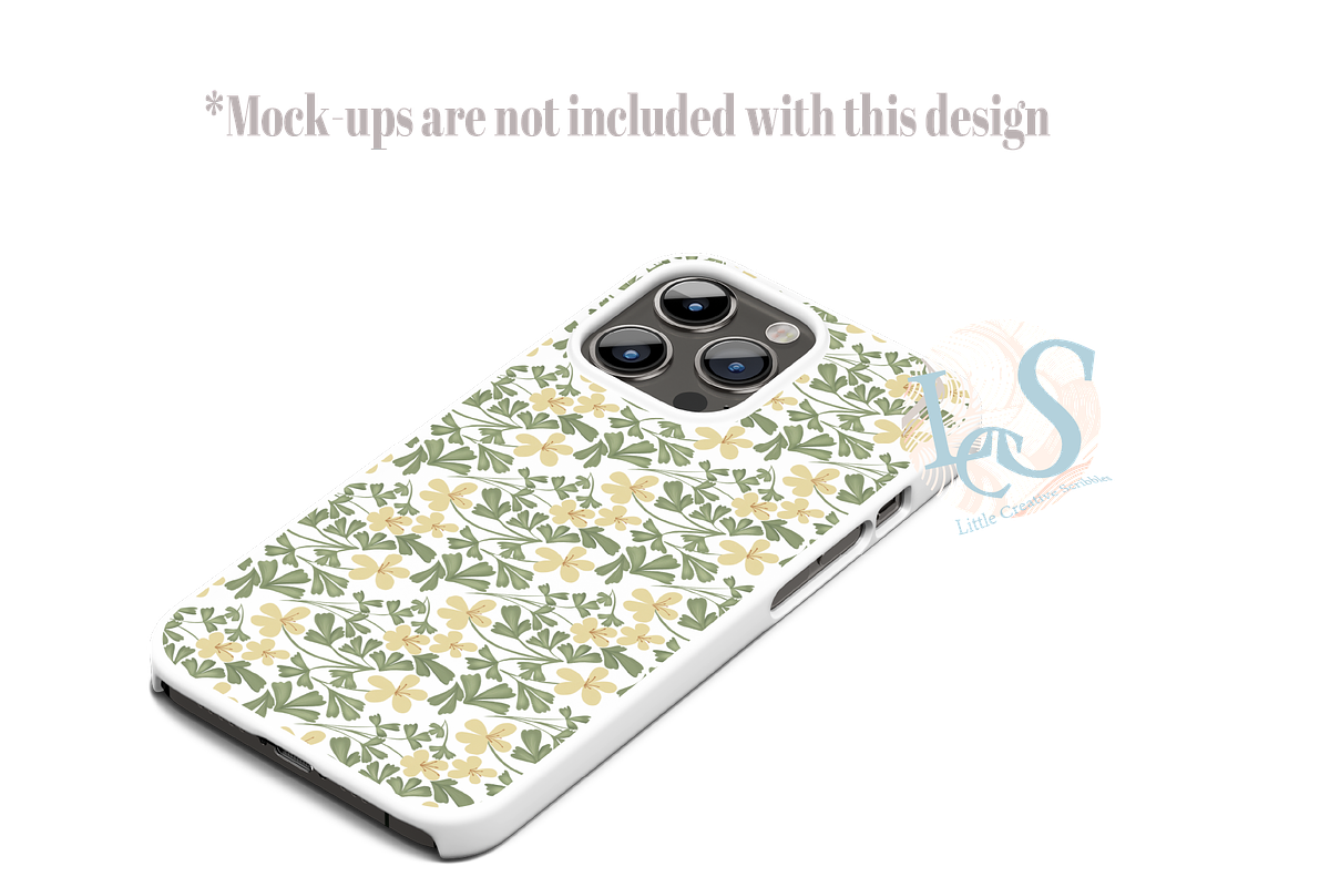 Vines Yellow Floral Seamless Pattern, a Pattern Graphic by Little Creative Scribbles (Photo 5 of 7)