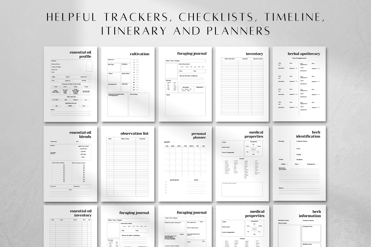 Printable Materia Medica Planner, a Stationery Template by BRANDcontent (Photo 2 of 6)