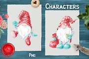Christmas gnomes, a Decorative Illustration by Yuliya Art (Thumbnail 2 of 6)