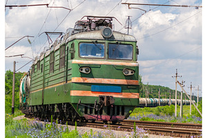Freight train with gas and petroleum in Ukraine, a Transportation Photo by Leonid Andronov
