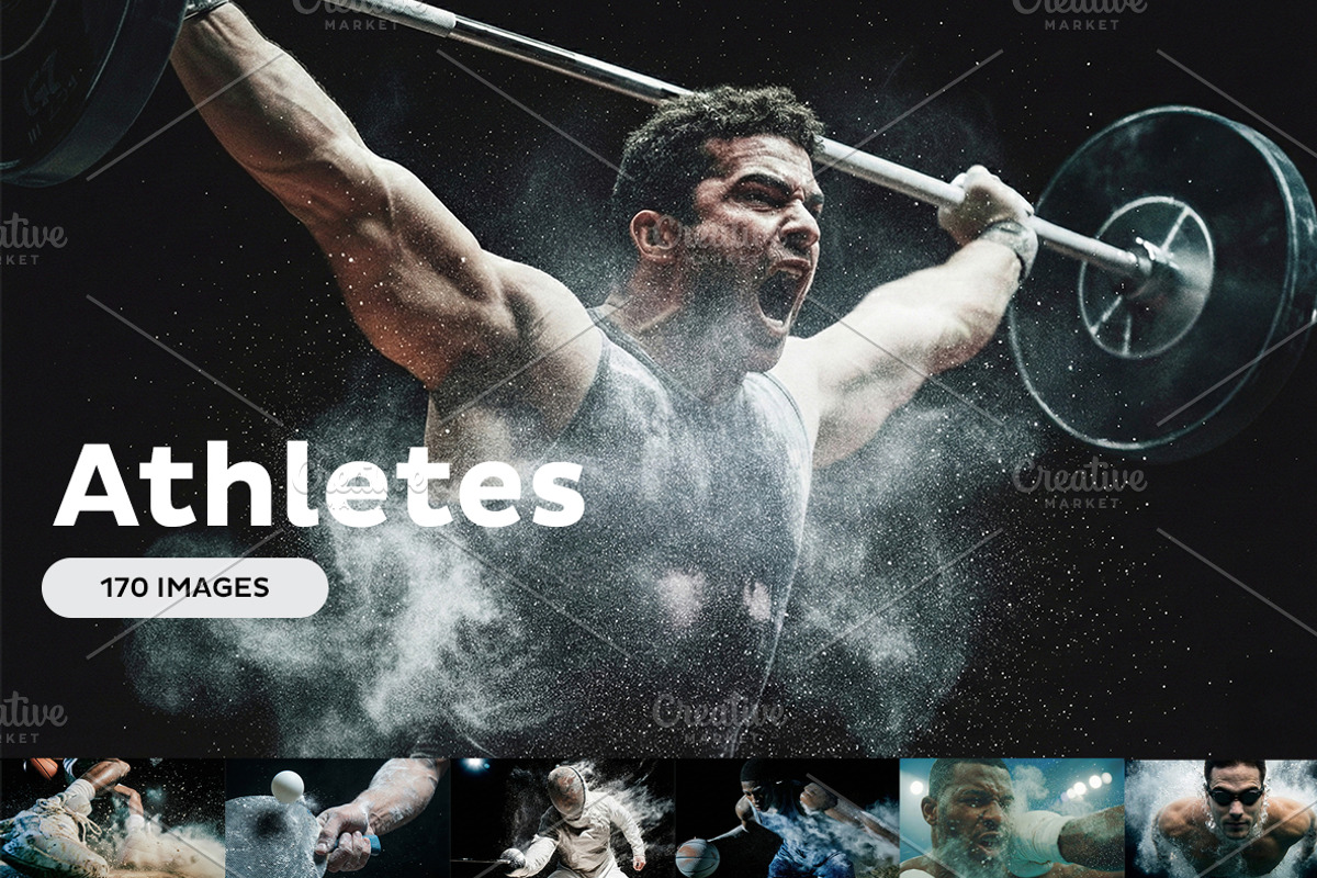 Athletes - 170 images., a Sports & Recreation Photo by Handmadefont (Photo 1 of 17)