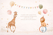 Circus Watercolor Clipart Set, a Decorative Illustration by Lembrik's Artworks (Thumbnail 4 of 5)