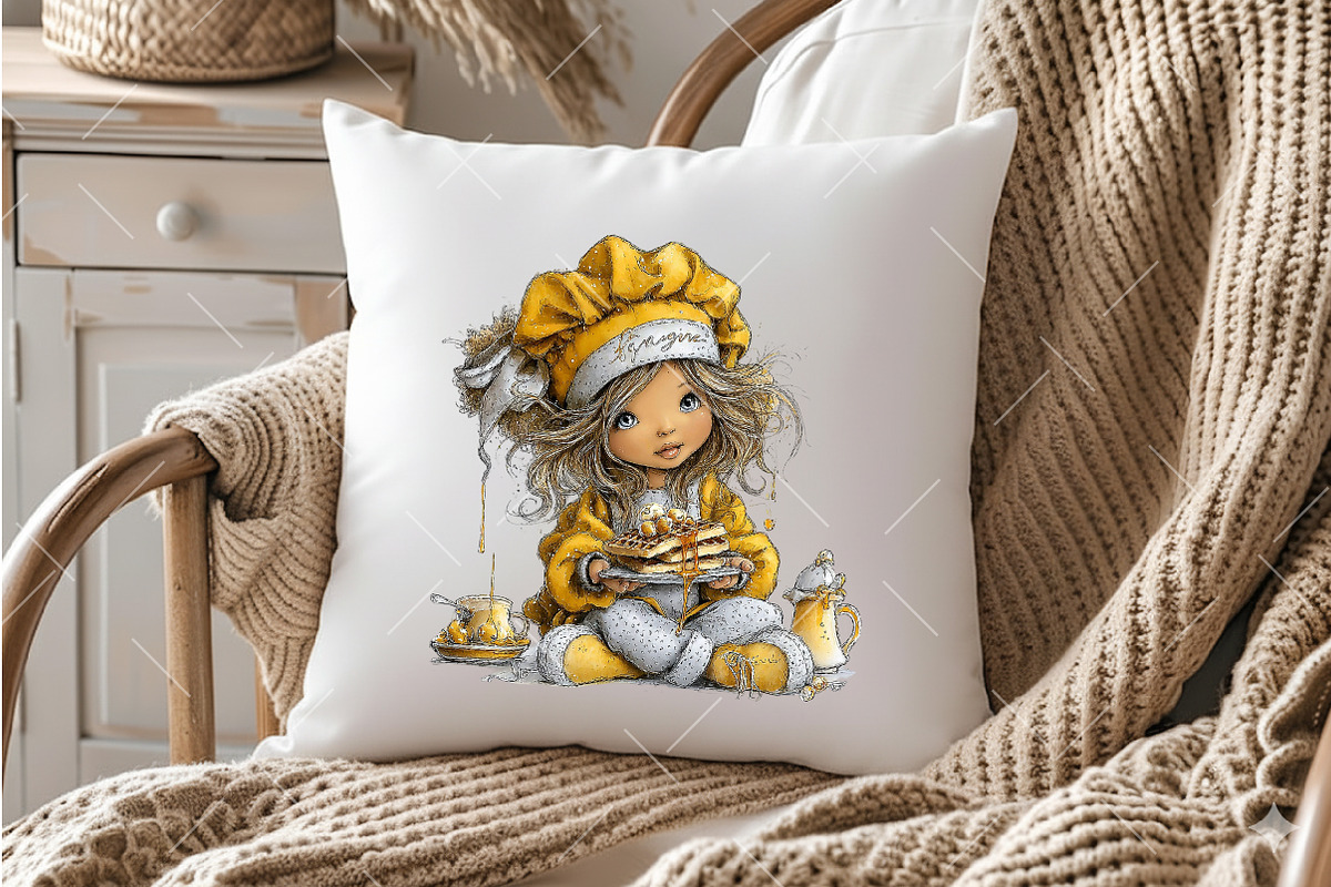 Watercolor Cherry Girl PNG Clipart, a Seasonal Illustration by OK Design (Photo 4 of 6)