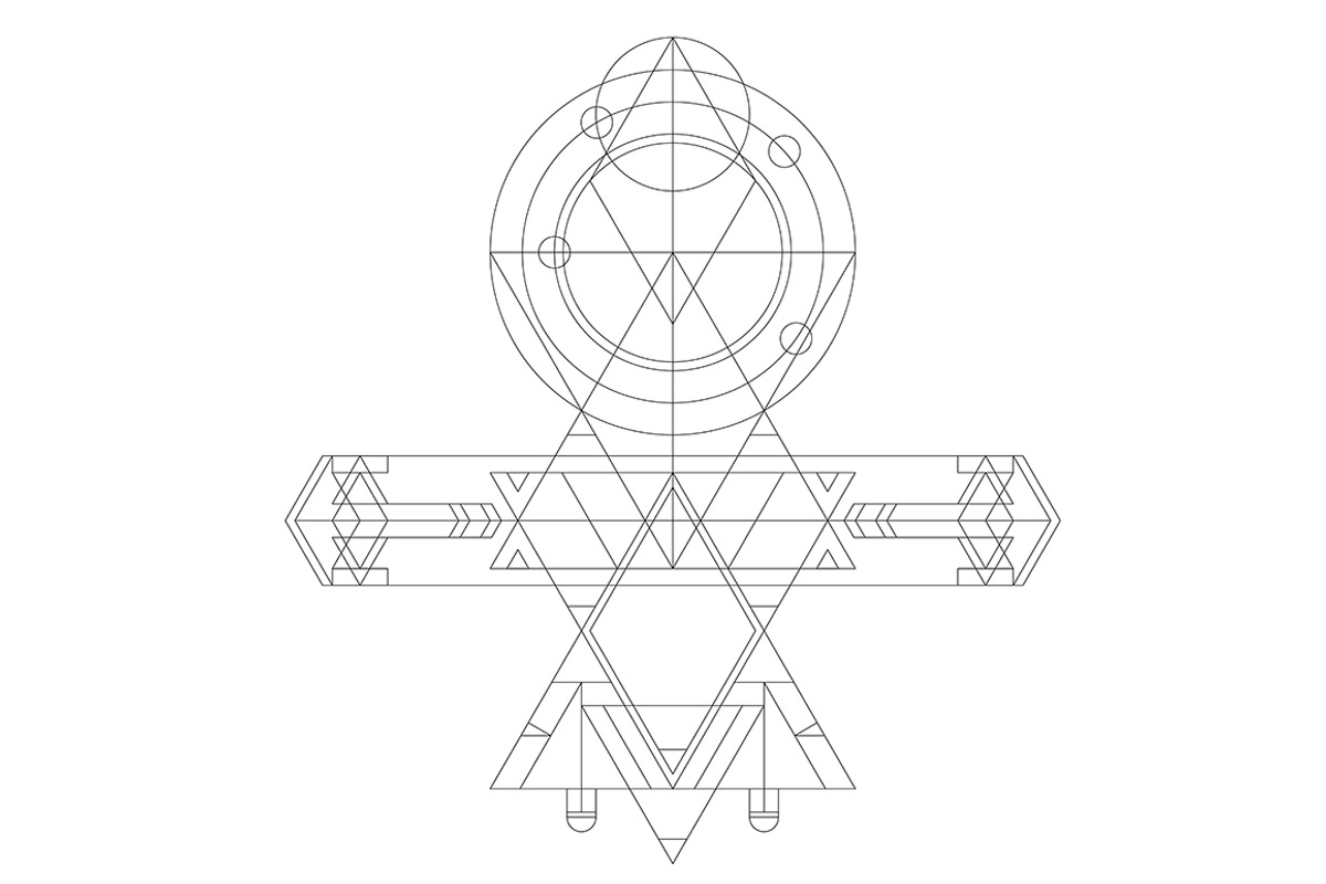 Sacred geometric indian pattern bear, an Icon by RAINBOWIRMA (Photo 3 of 4)
