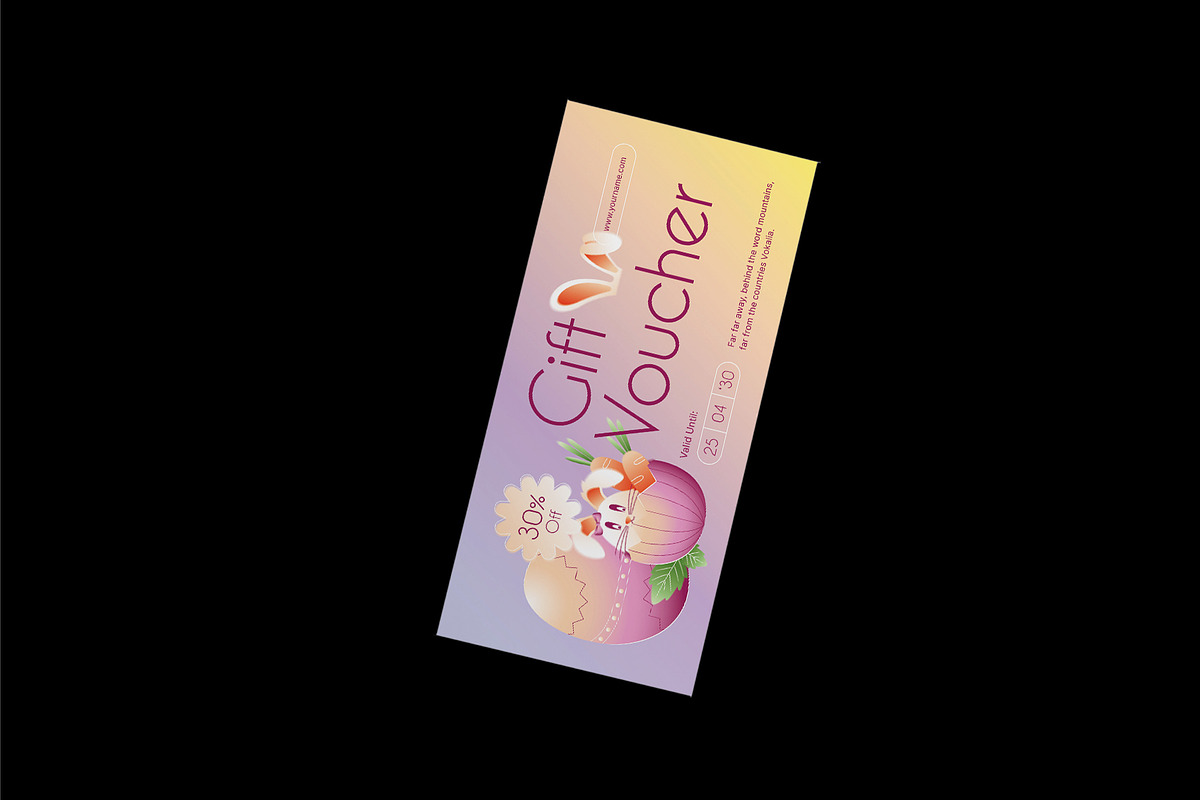 Easter Voucher, a Stationery Template by Neermana (Photo 2 of 4)