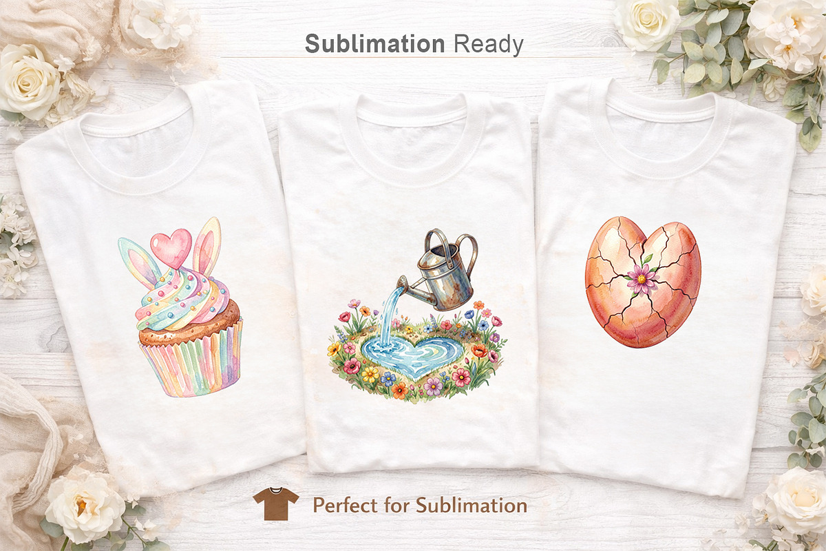 Whimsical Easter Heart Sublimation, an Illustration by Artnoy (Photo 5 of 8)