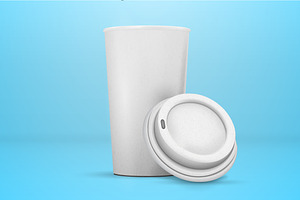 Vector Open Coffee Cup Mockup