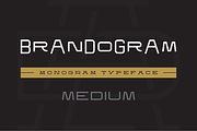 Brandogram Medium Monogram Typeface, a Slab Serif Font by Bogdan Casota (Thumbnail 1 of 6)