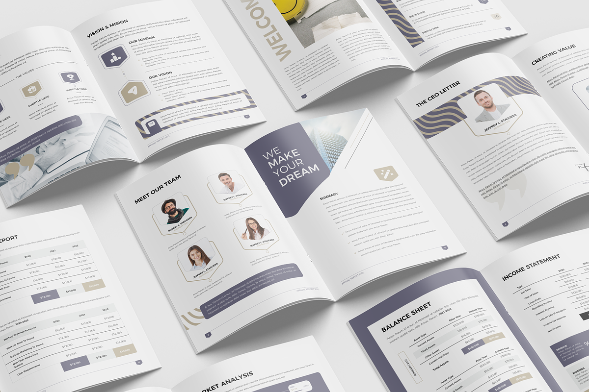 Annual Report, Canva | Docx | PPT, a Brochure Template by Template Zone (Photo 7 of 13)