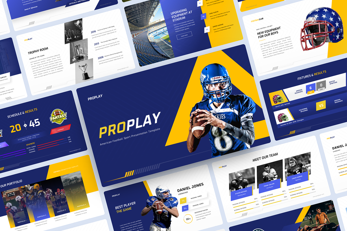 American Football Sport PowerPoint, a Presentation Template by YossyOneStd (Photo 1 of 5)