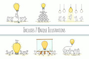 People with Lamp Ideas, a Person Illustration by Sapunkele (Thumbnail 3 of 3)