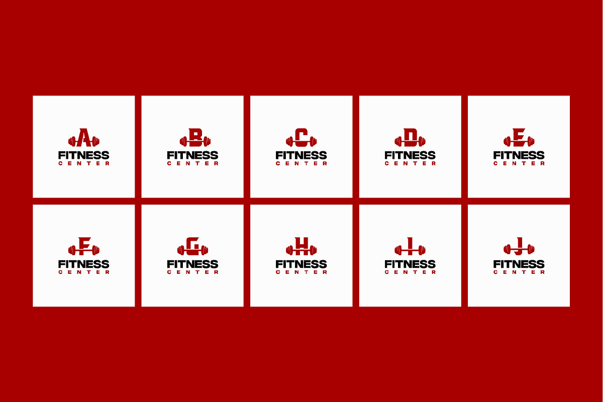 Alphabet and Numberic Fitness logo, a Branding & Logo Template by Lucky Creative (Photo 2 of 5)