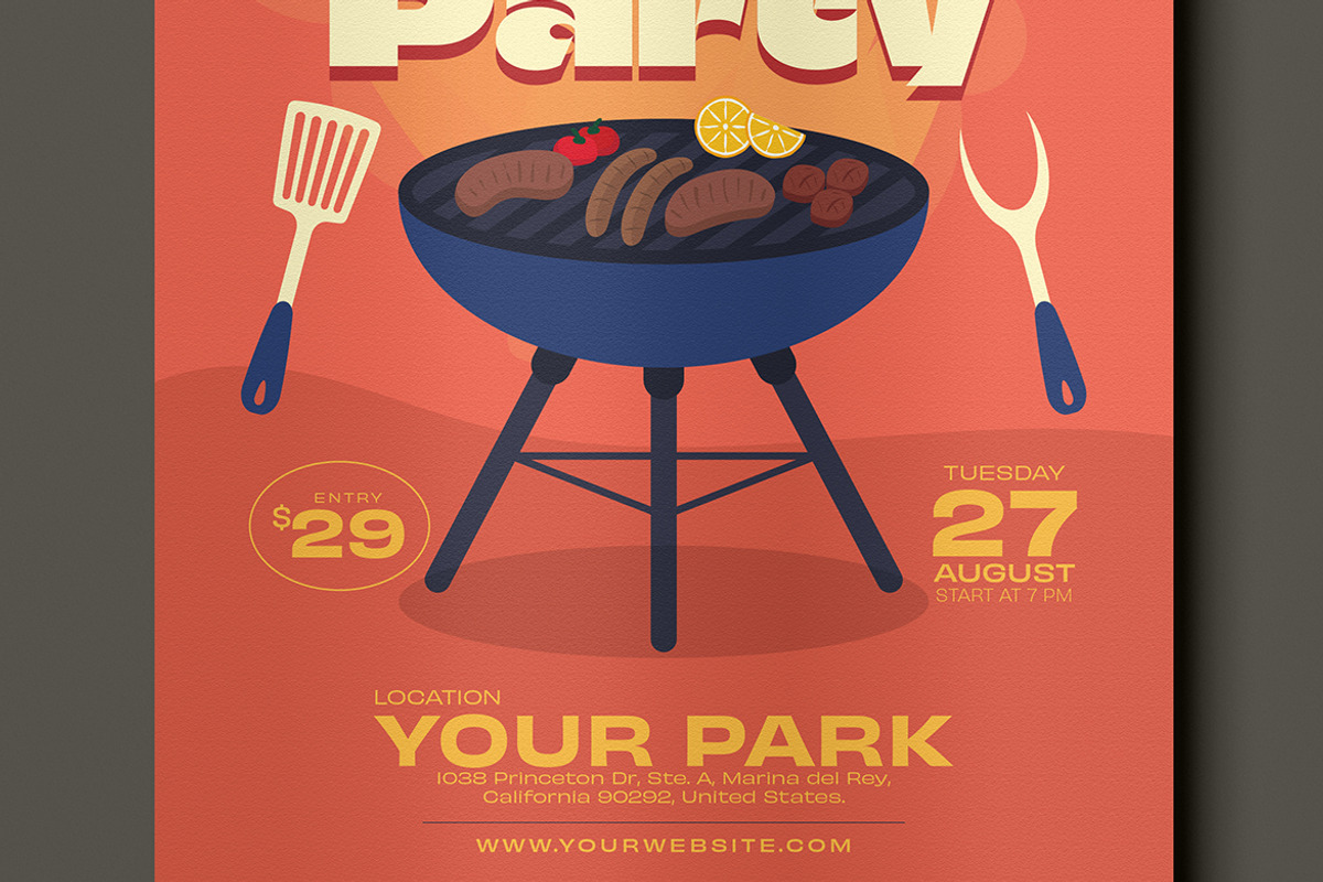 BBQ Party Flyer, a Flyer Template by FathurFateh (Photo 2 of 5)