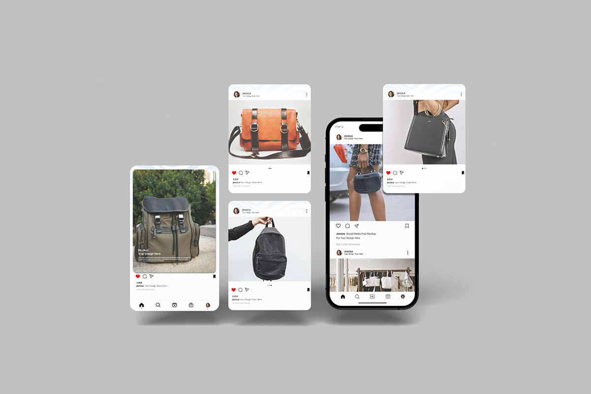 Instagram Post Mockups, an Advertising Mockup by Alhaytar (Photo 4 of 4)