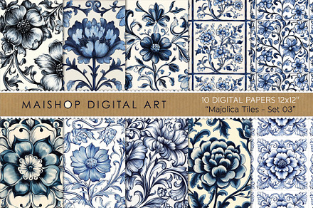 Seamless Italian Tiles Patterns