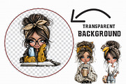 Watercolor Quirky Girl Clipart Bundl, an Illustration by Libby Wishes (Thumbnail 4 of 6)