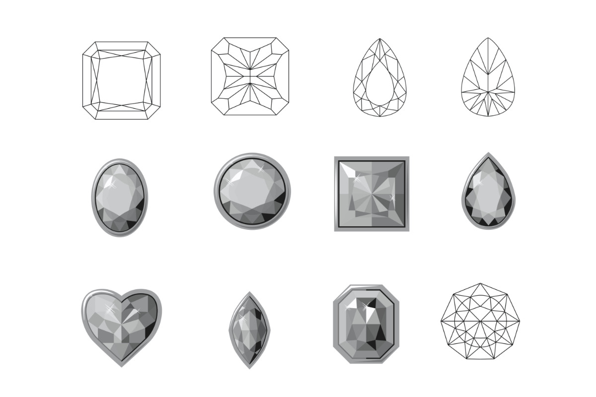 Diamonds Set 1 Procreate Brush Stamp, a Brush Add-On by Disasterology Ink (Photo 7 of 10)