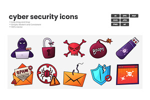 Cybersecurity Icons Pack, a Duotone Icon by erifqizeicon