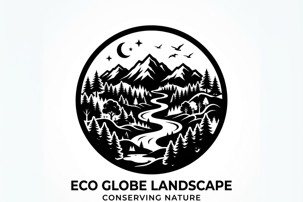 60 Eco Globe Landscape Silhouette, a Technology Illustration by Amazin_art (Photo 11 of 25)