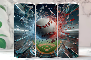 3D Breaking Wall Baseball Tumbler, an Arts & Entertainment Photo by LamanAzalea