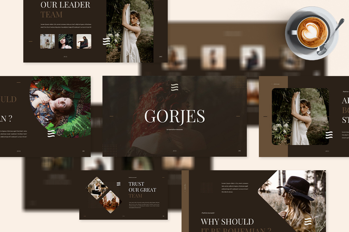 Gorjer Bohemian Style Google Slides, a Presentation Template by Design Persona (Photo 1 of 5)