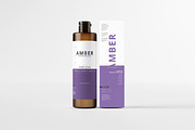 Amber Glass Bottle Mockup, a Cups & Container Mockup by pmvch (Thumbnail 1 of 15)