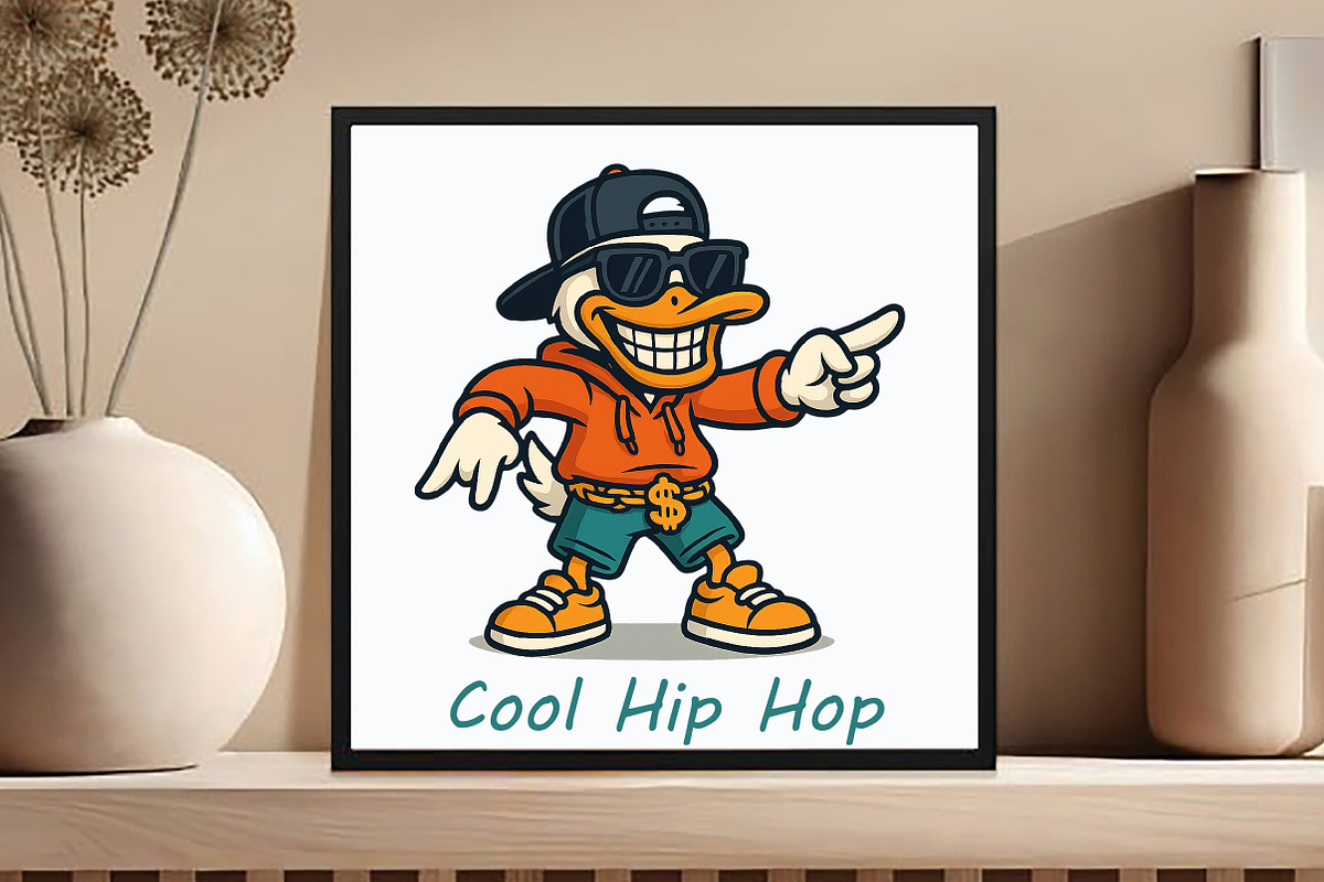 Cool Hip Hop Duck Digital PNG, an Illustration by DreamCafeArt (Photo 5 of 7)