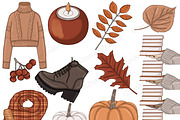 Autumn Clipart, a Seasonal Illustration by GlamArtZhanna (Thumbnail 5 of 8)