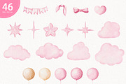 Hot Air Balloon Clipart, a Transportation Illustration by TitaLivingArt (Thumbnail 5 of 11)
