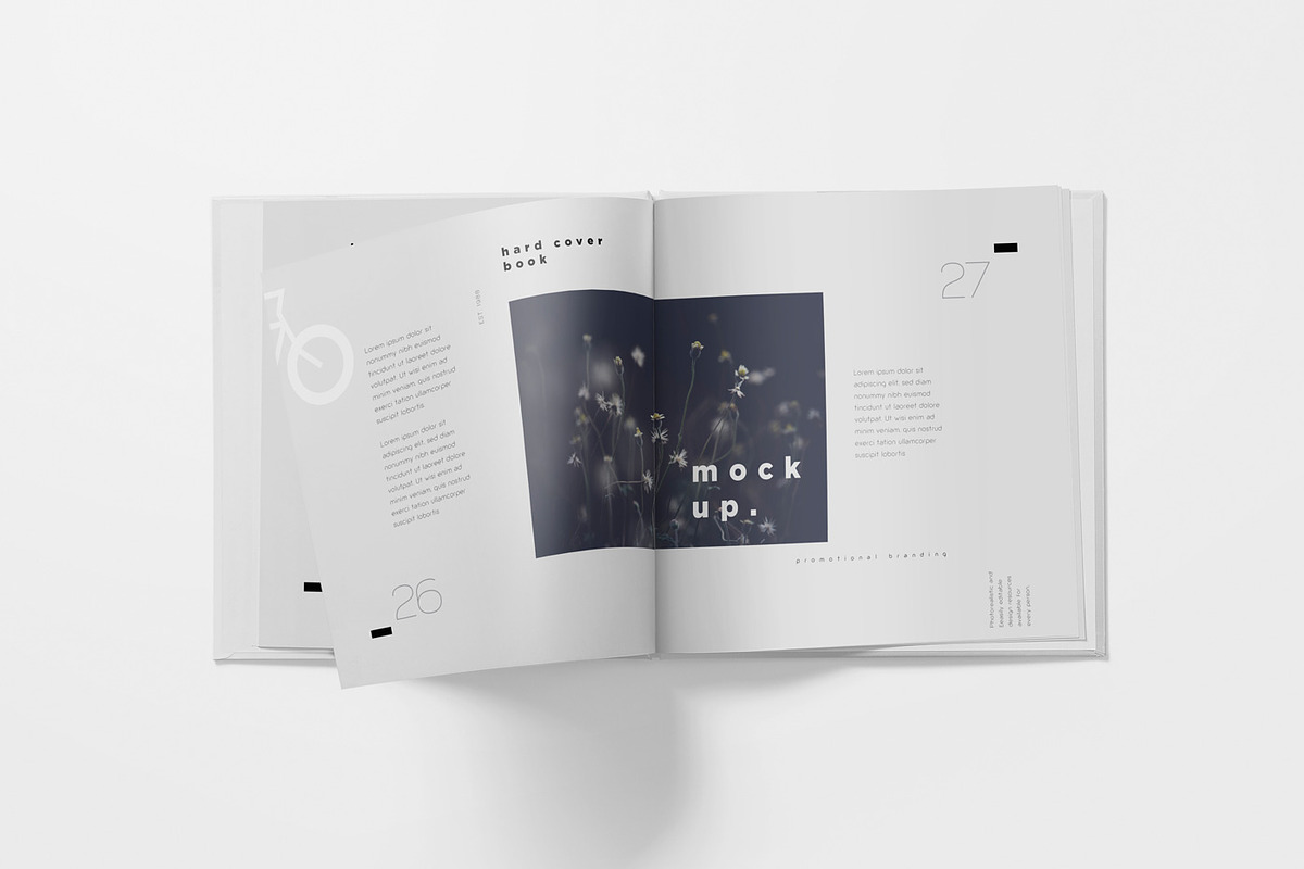 Square Hardcover Book Mockups, a Print Template by GfxFoundry (Photo 4 of 6)