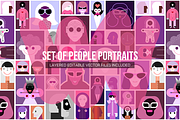 Set Of People Vector Portraits, a Person Illustration by danjazzia (Thumbnail 1 of 2)
