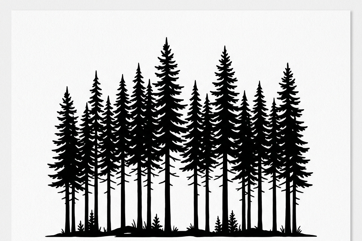 Majestic Pine Trees SVG, a Finance Illustration by Amazin_art (Photo 9 of 41)