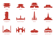 Asian Capital Landmarks, an Illustration by Jozsef Balazs-Hegedus (Thumbnail 2 of 5)