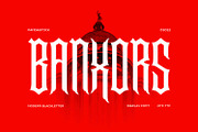 Banxors - Modern Blackletter, a Blackletter Font by Imoodev (Thumbnail 1 of 5)