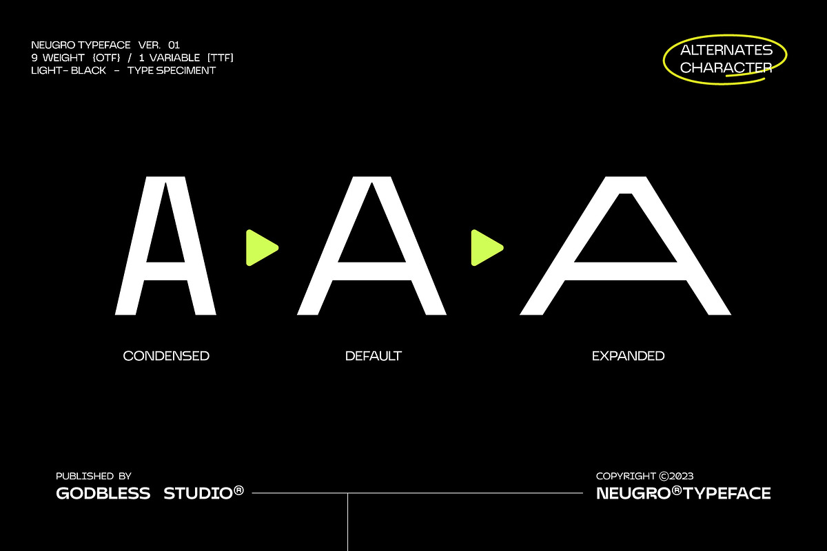 Neugro Typeface (50% OFF), a Sans Serif Font by Godbless Studio (Photo 11 of 14)
