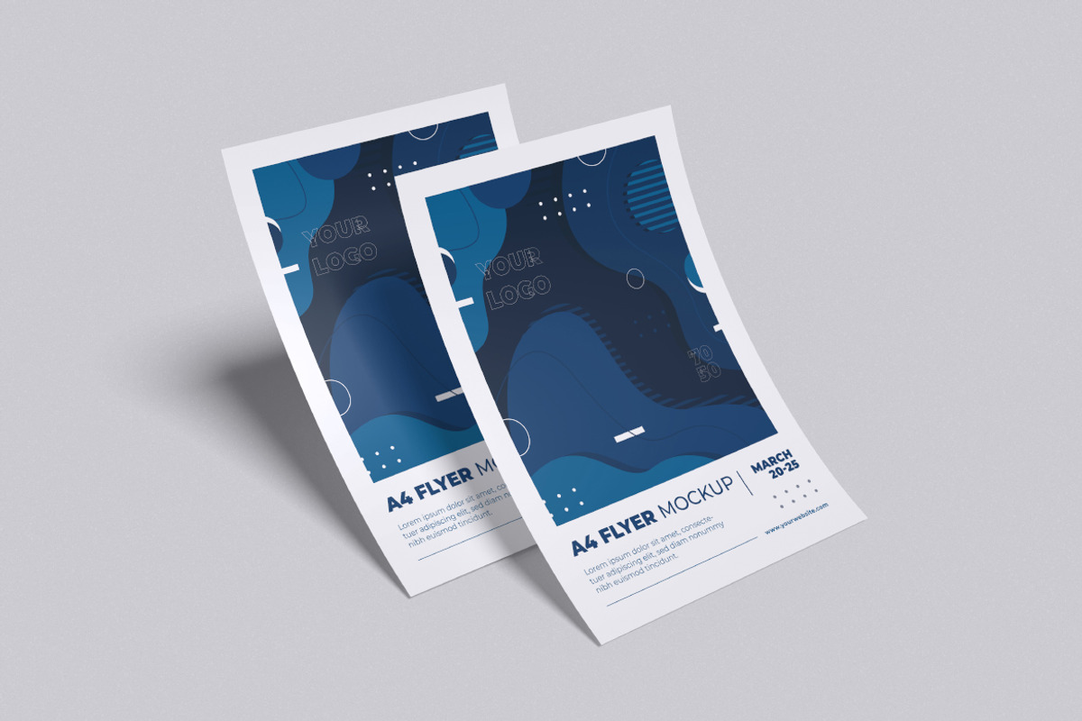 A4 Flyer Mockup Bundle Set, an Advertising Mockup by Rielismee (Photo 2 of 5)
