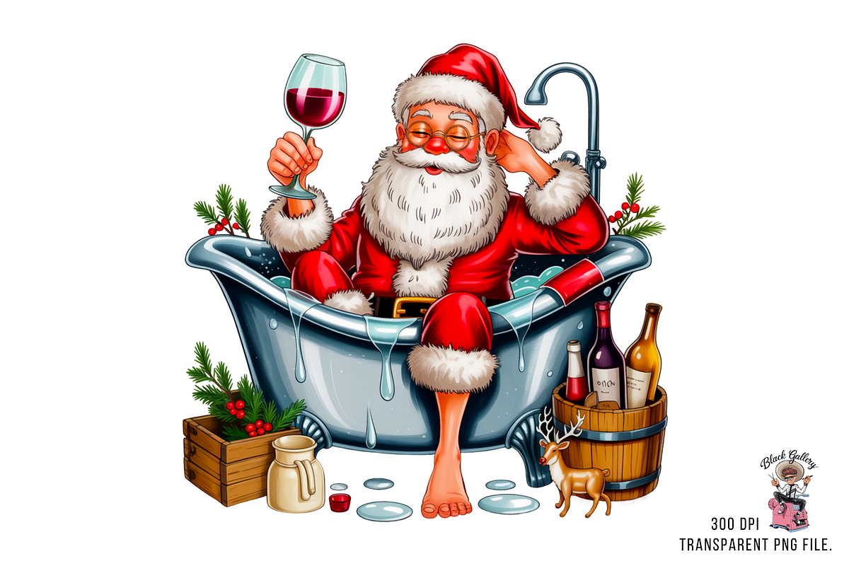 10 PNGs Funny Santa Clipart Bundle, a Graphic by Clipart Bloom (Photo 9 of 17)