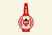 Craft beer brewery vector logo, a Food Illustration by provector (Thumbnail 1 of 3)