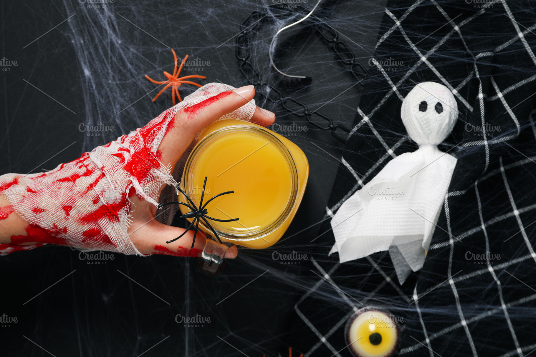 Concept of Halloween, Halloween party, top view, a Beauty & Fashion Photo by AtlasStudio PRO