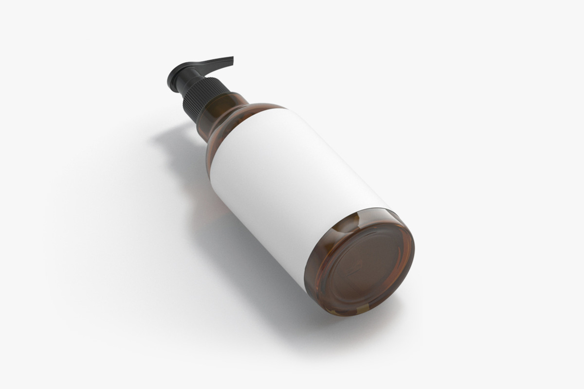 Amber Pump Bottle 3D Model, an Object 3D Model by rebrandy (Photo 5 of 9)