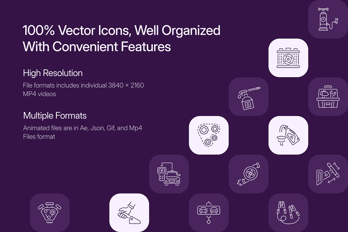 Animated Automotive Industry Icon, an Outline Icon by Prosymbols (Photo 2 of 4)