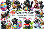 Easter Clipart, Labradors Clipart Bu, a Seasonal Illustration by Rose Art (Thumbnail 1 of 4)