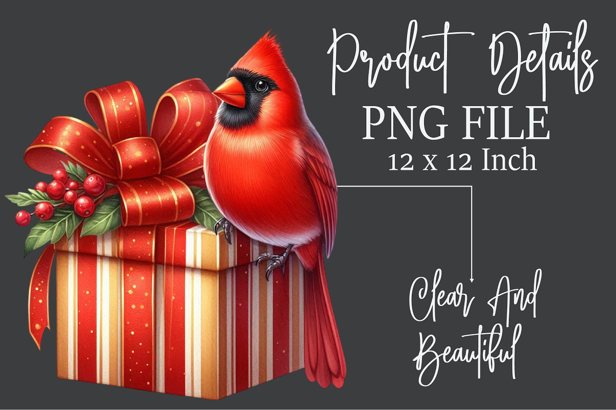 Christmas Cardinal Clipart Bundle, an Illustration by Rose Art (Photo 5 of 5)
