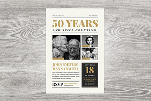 Wedding Anniversary Invitation, an Invitation Template by Guuver