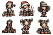 Holiday Girls with Mugs Clipart, an Illustration by Daily.Designs (Thumbnail 5 of 5)