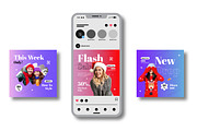 Winter Social Media Post Template, a Social Media Template by MightyDesign (Thumbnail 2 of 6)