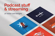 Podcast cover designs, streaming set, an Object Illustration by Good Studio (Thumbnail 1 of 10)