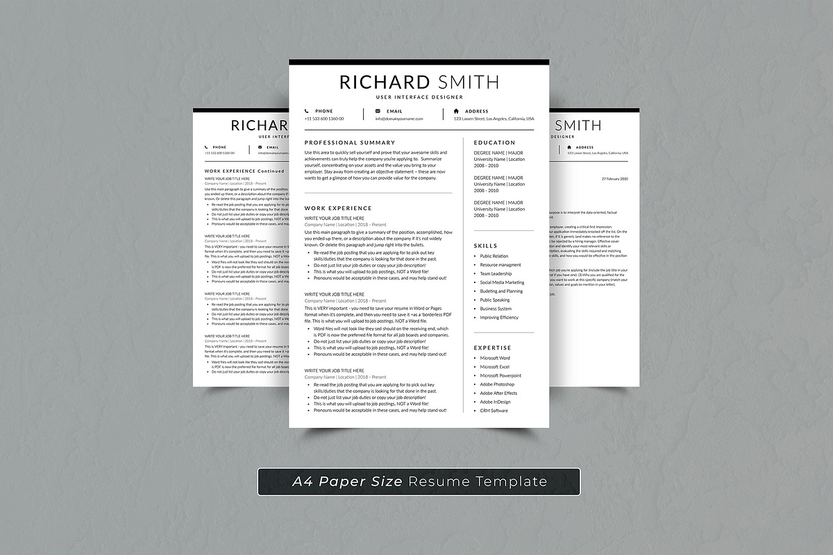 Resume Template, a Resume Template by DesignDevisers (Photo 5 of 10)